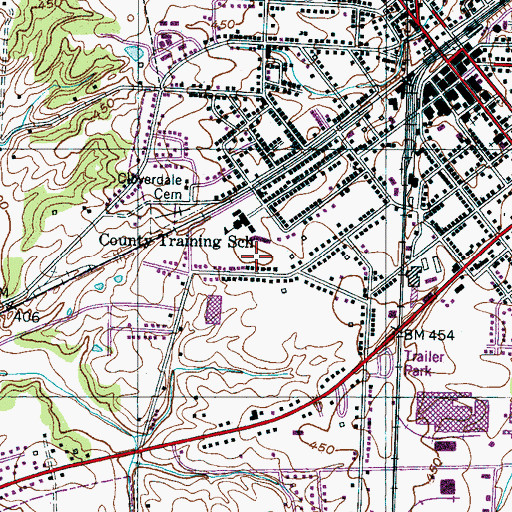 Topographic Map of Commissioner District 13, TN