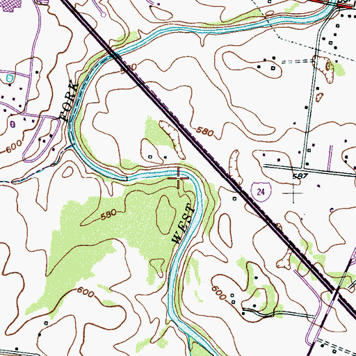 Topographic Map of Commissioner District 13, TN