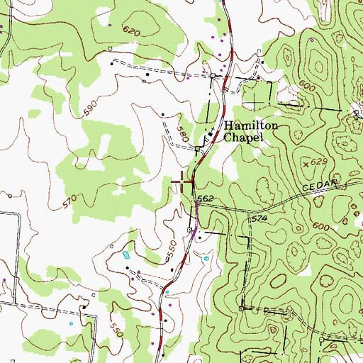 Topographic Map of Commissioner District 13, TN