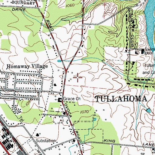 Topographic Map of Commissioner District 15, TN