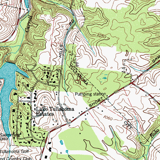 Topographic Map of Commissioner District 16, TN