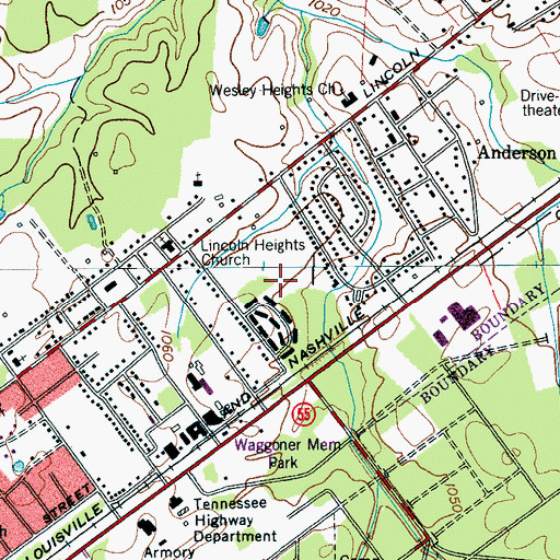 Topographic Map of Commissioner District 17, TN