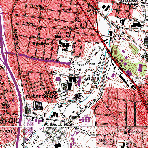 Topographic Map of Commissioner District 17, TN