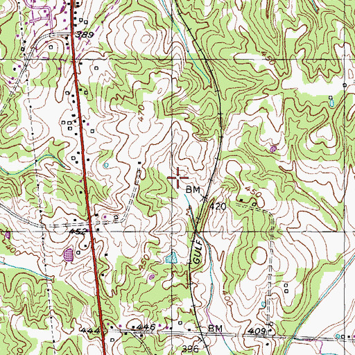 Topographic Map of Commissioner District 17, TN