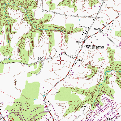Topographic Map of Commissioner District 17, TN