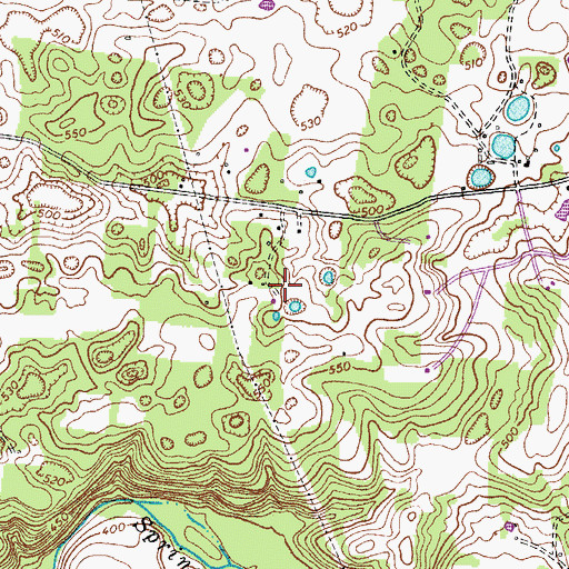 Topographic Map of Commissioner District 17, TN