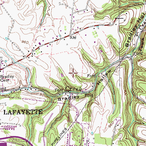 Topographic Map of Commissioner District 18, TN