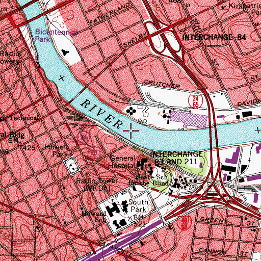 Topographic Map of Commissioner District 19, TN