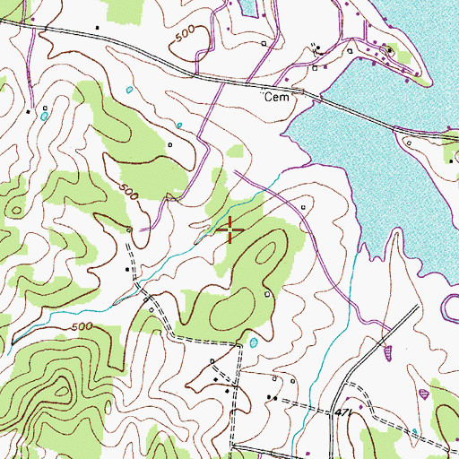 Topographic Map of Commissioner District 4, TN