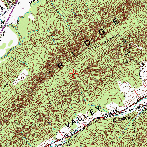 Topographic Map of Commissioner District 5, TN