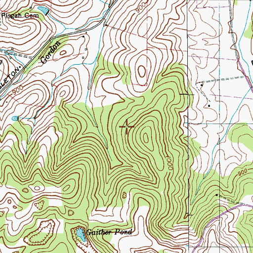 Topographic Map of Commissioner District 5, TN