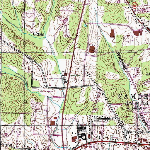 Topographic Map of Commissioner District 5, TN