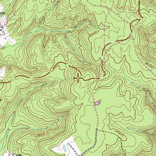 Topographic Map of Commissioner District 5, TN