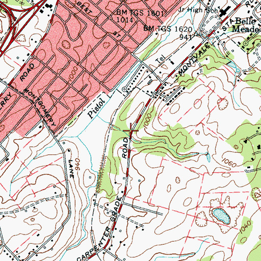 Topographic Map of Commissioner District 5, TN