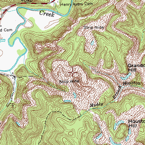 Topographic Map of Commissioner District 5, TN