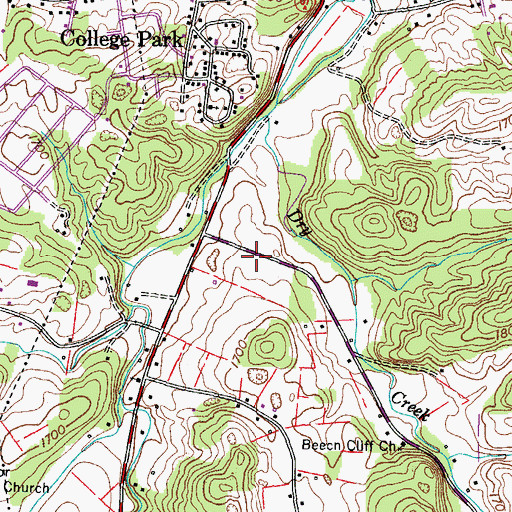Topographic Map of Commissioner District 5, TN