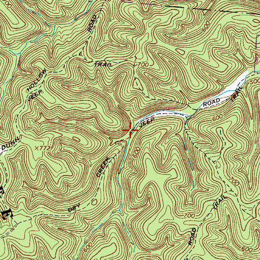 Topographic Map of Commissioner District 5, TN