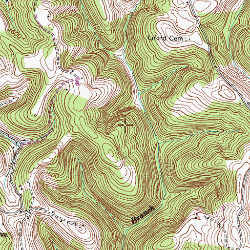 Topographic Map of Commissioner District 5, TN
