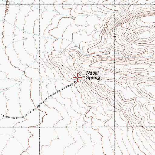 Topographic Map of Navel Spring, CA