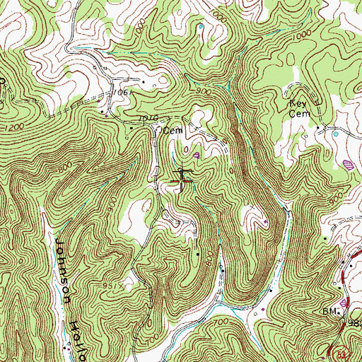 Topographic Map of Commissioner District 5, TN