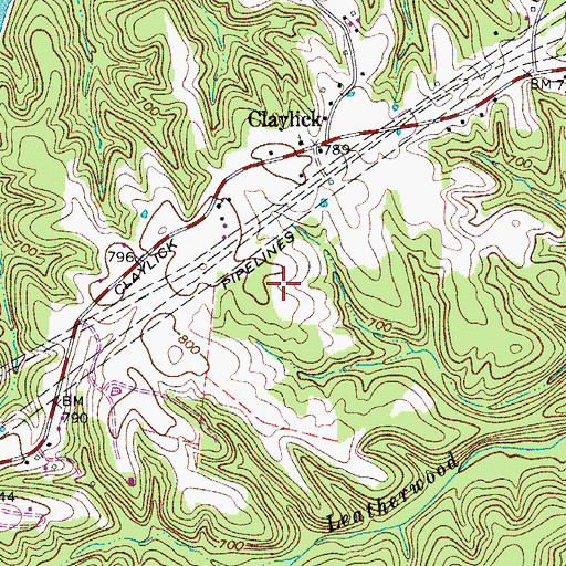 Topographic Map of Commissioner District 5, TN