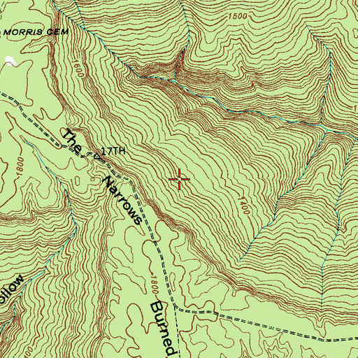 Topographic Map of Commissioner District 5, TN