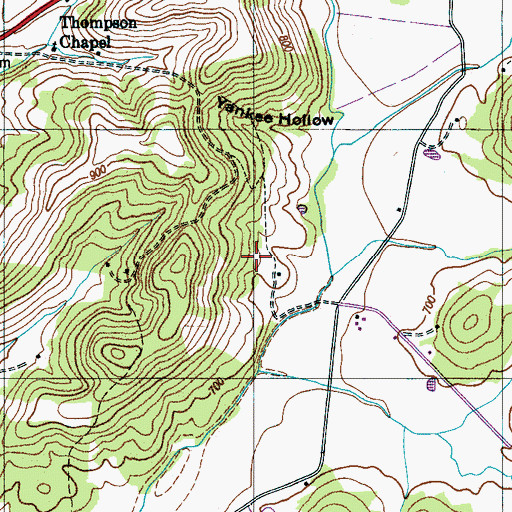 Topographic Map of Commissioner District 5, TN