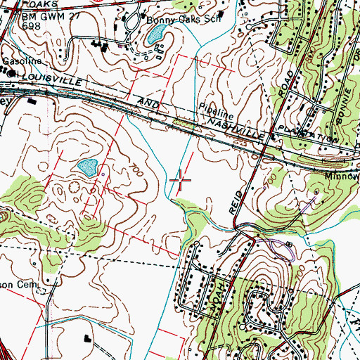 Topographic Map of Commissioner District 5, TN