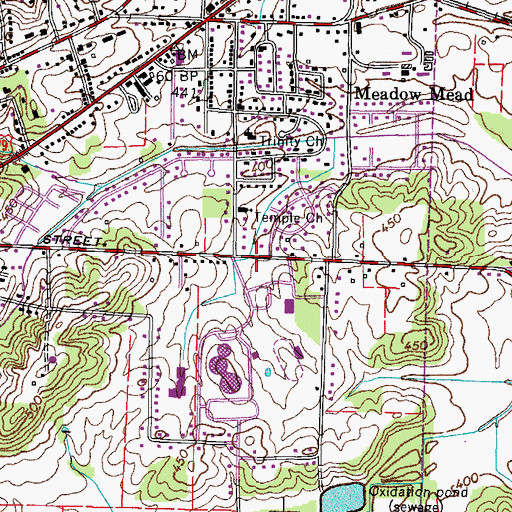 Topographic Map of Commissioner District 5, TN