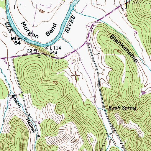 Topographic Map of Commissioner District 5, TN