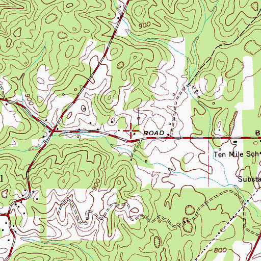 Topographic Map of Commissioner District 5, TN