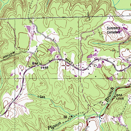 Topographic Map of Commissioner District 5, TN