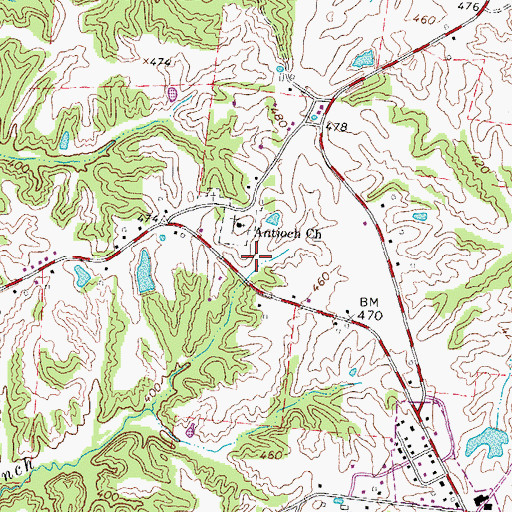 Topographic Map of Commissioner District 5, TN