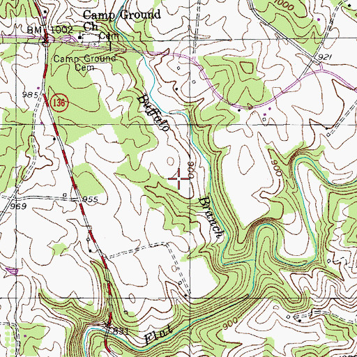 Topographic Map of Commissioner District 5, TN