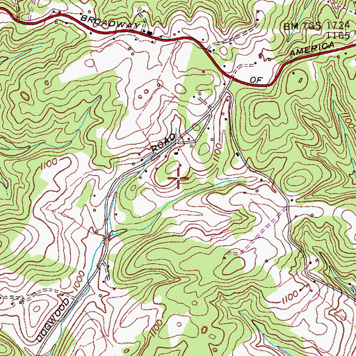Topographic Map of Commissioner District 5, TN