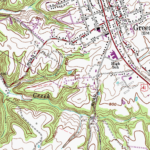 Topographic Map of Commissioner District 5, TN