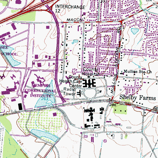 Topographic Map of Commissioner District 5, TN