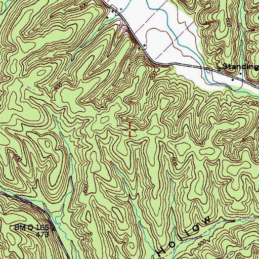 Topographic Map of Commissioner District 5, TN