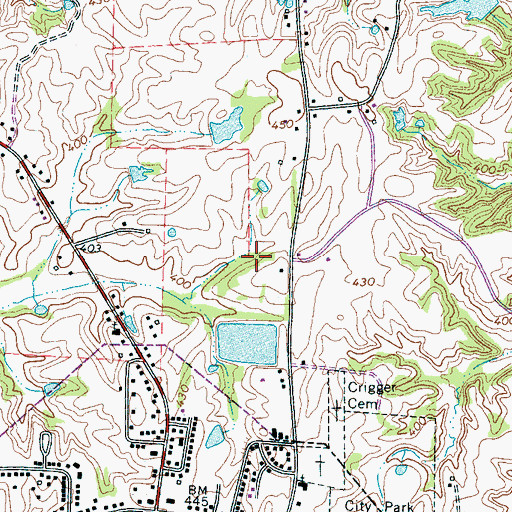 Topographic Map of Commissioner District 5, TN