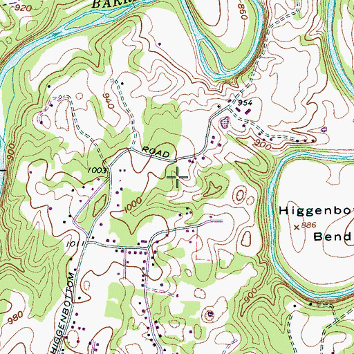 Topographic Map of Commissioner District 5, TN