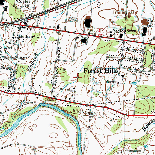 Topographic Map of Commissioner District 6, TN