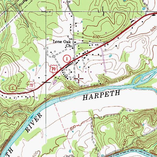 Topographic Map of Commissioner District 6, TN