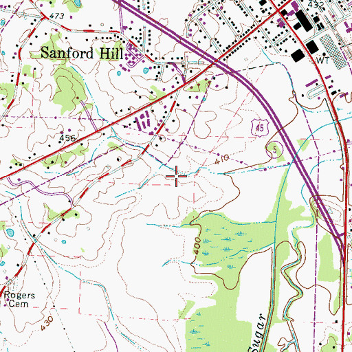 Topographic Map of Commissioner District 6, TN