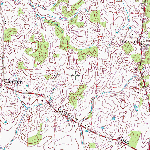 Topographic Map of Commissioner District 6, TN
