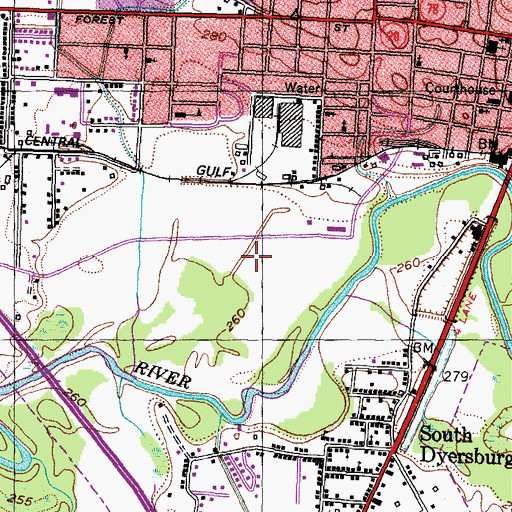 Topographic Map of Commissioner District 6, TN
