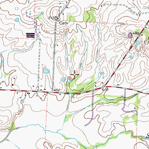 Topographic Map of Commissioner District 6, TN