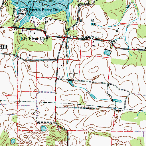 Topographic Map of Commissioner District 6, TN