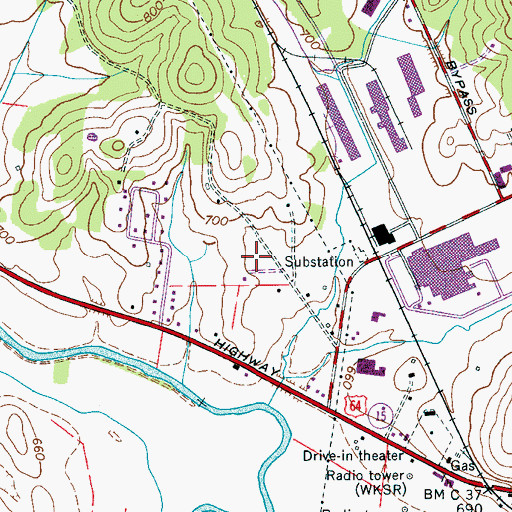 Topographic Map of Commissioner District 6, TN