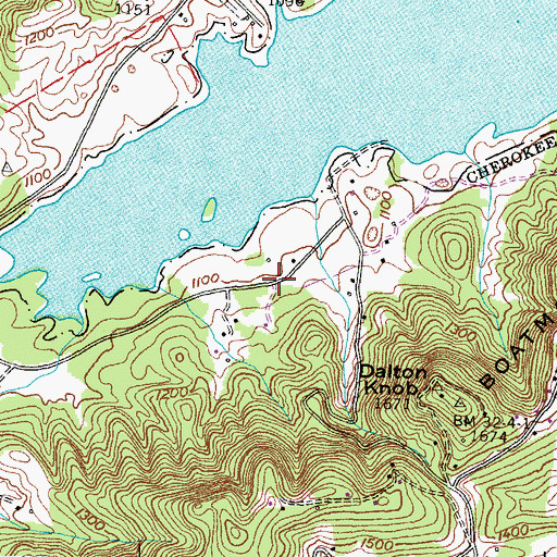 Topographic Map of Commissioner District 6, TN
