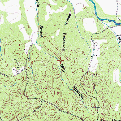 Topographic Map of Commissioner District 6, TN